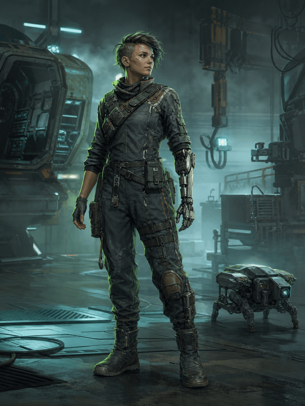 cyberpunk character AI art