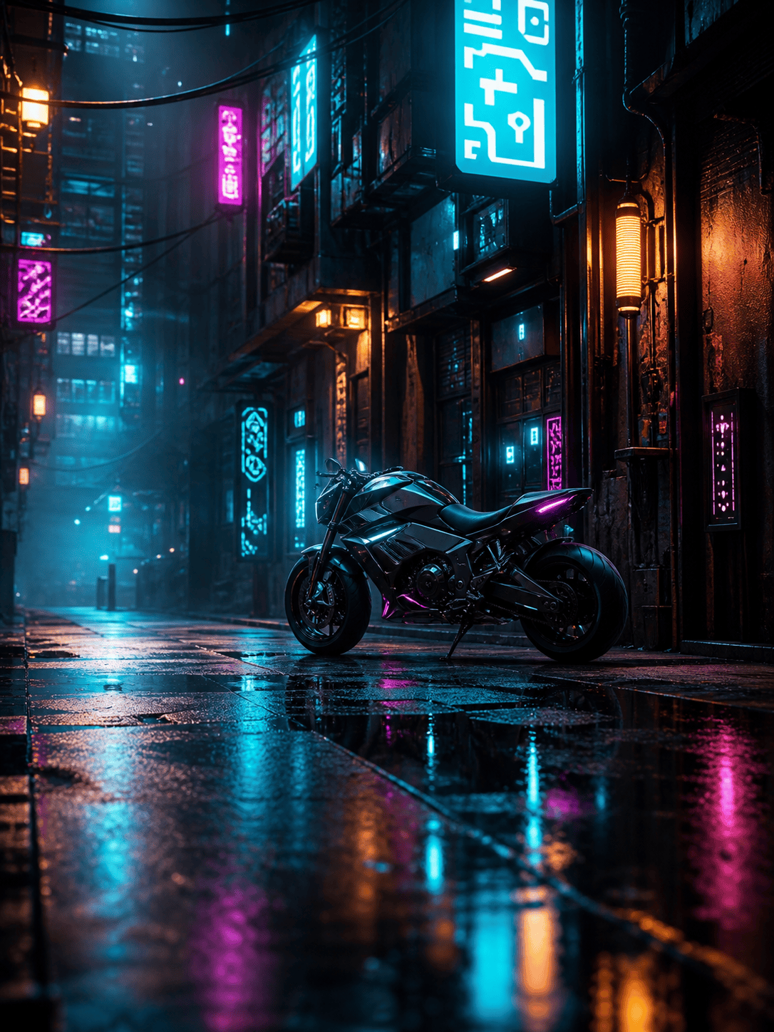 cyberpunk neon street effect