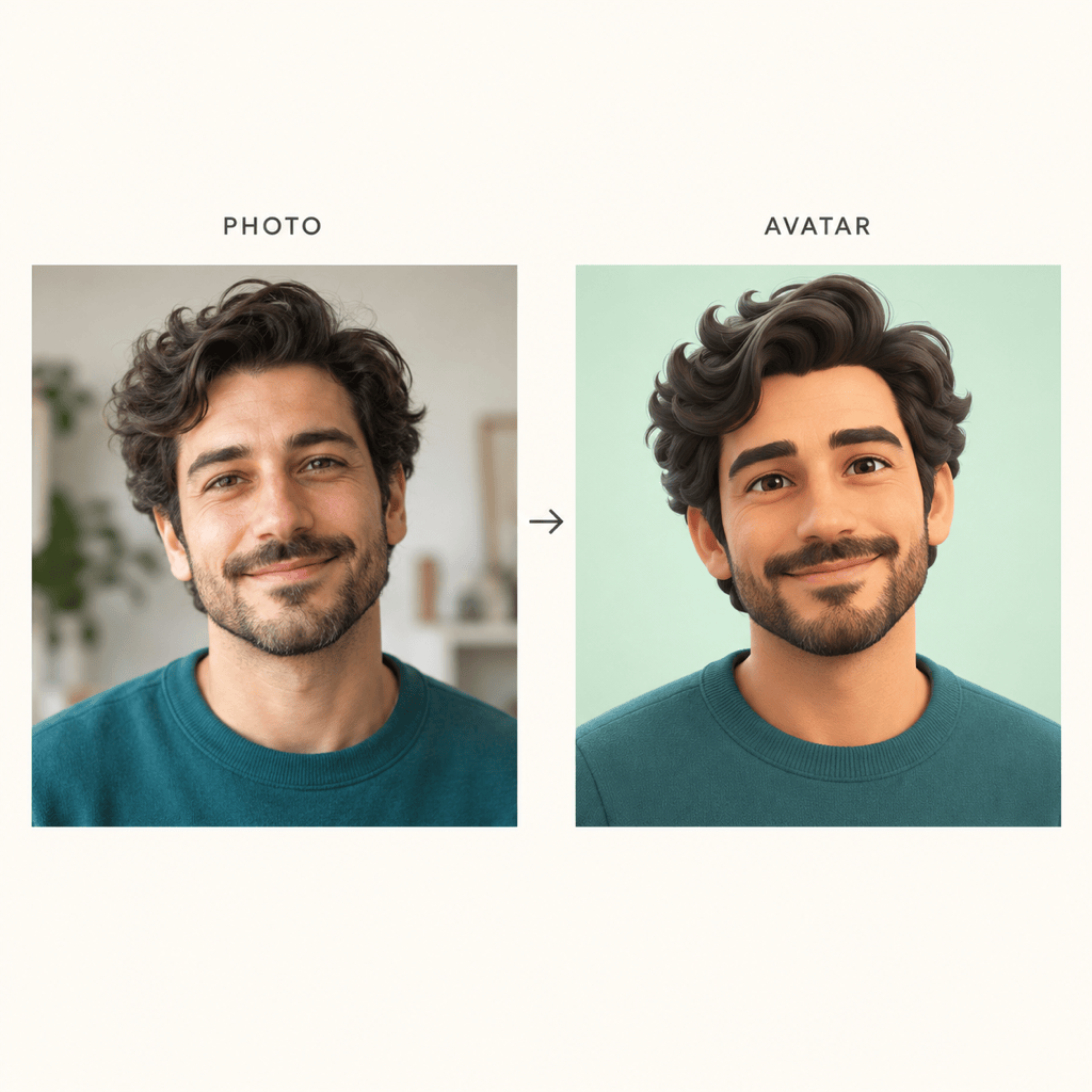 Photo to 3D avatar comparison
