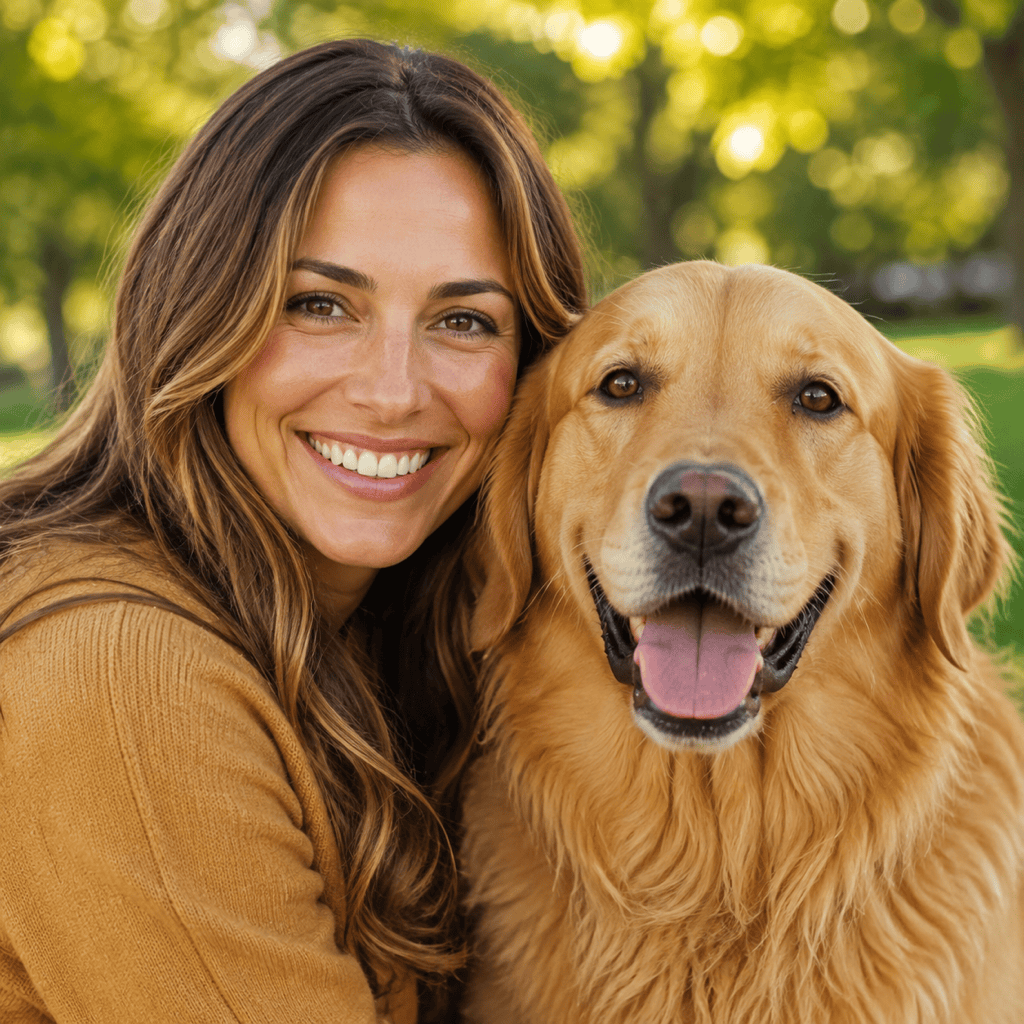 Golden Retriever selfie look-alike