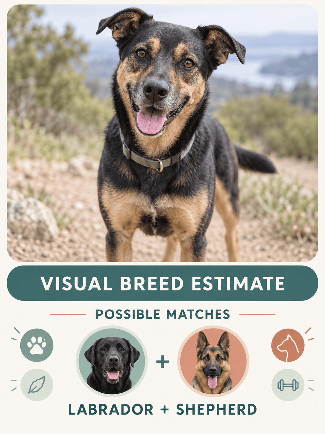 Mixed breed dog visual estimate