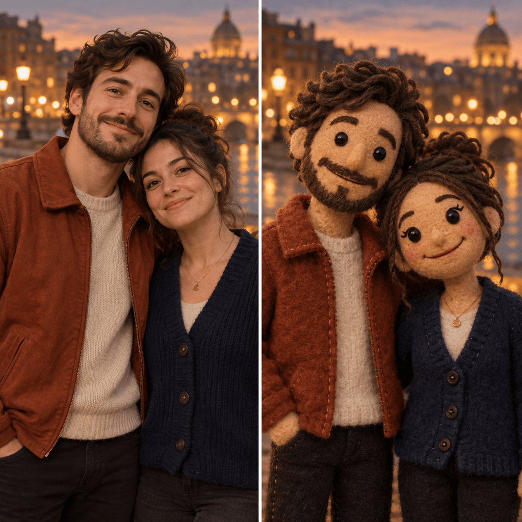 Muppet-style couple photo