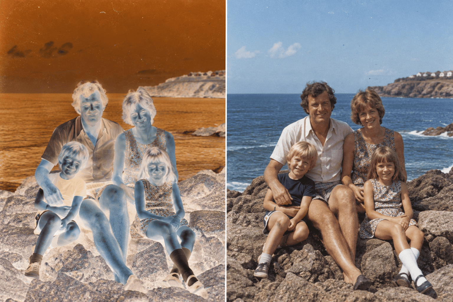 Negative to positive photo