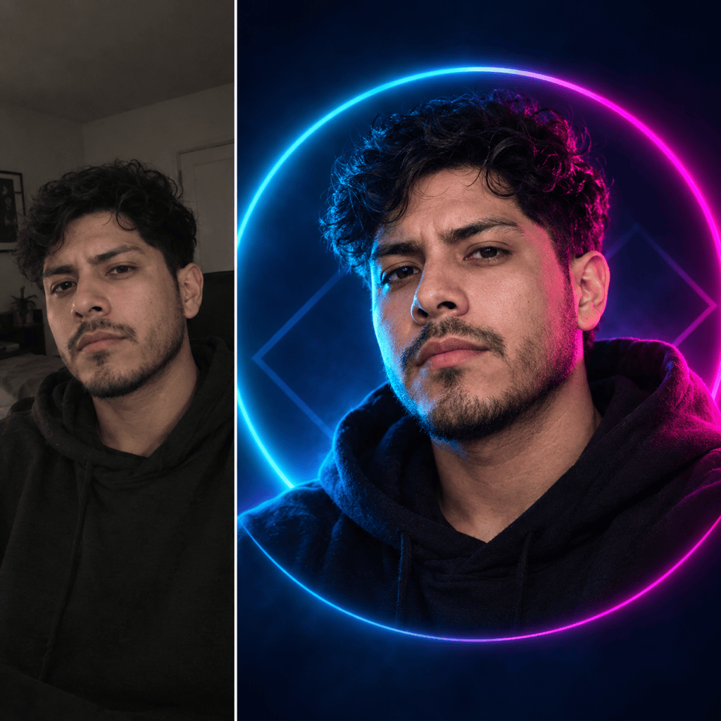 Neon TikTok gaming profile picture