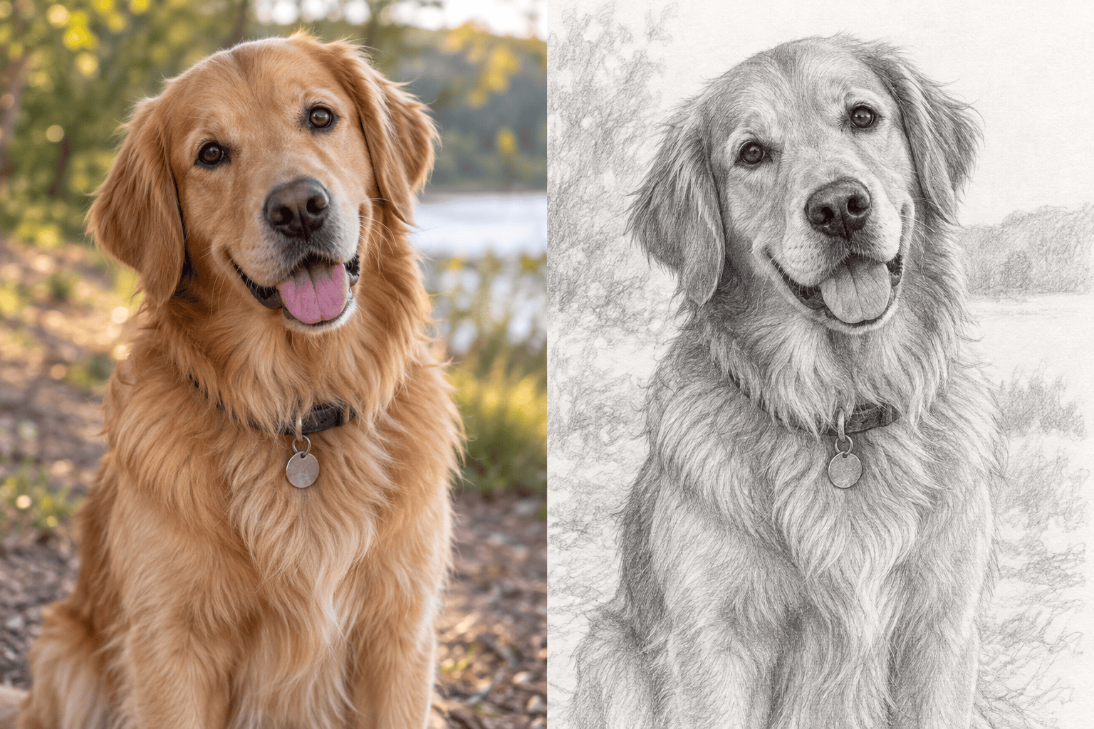 Pet photo to pencil sketch