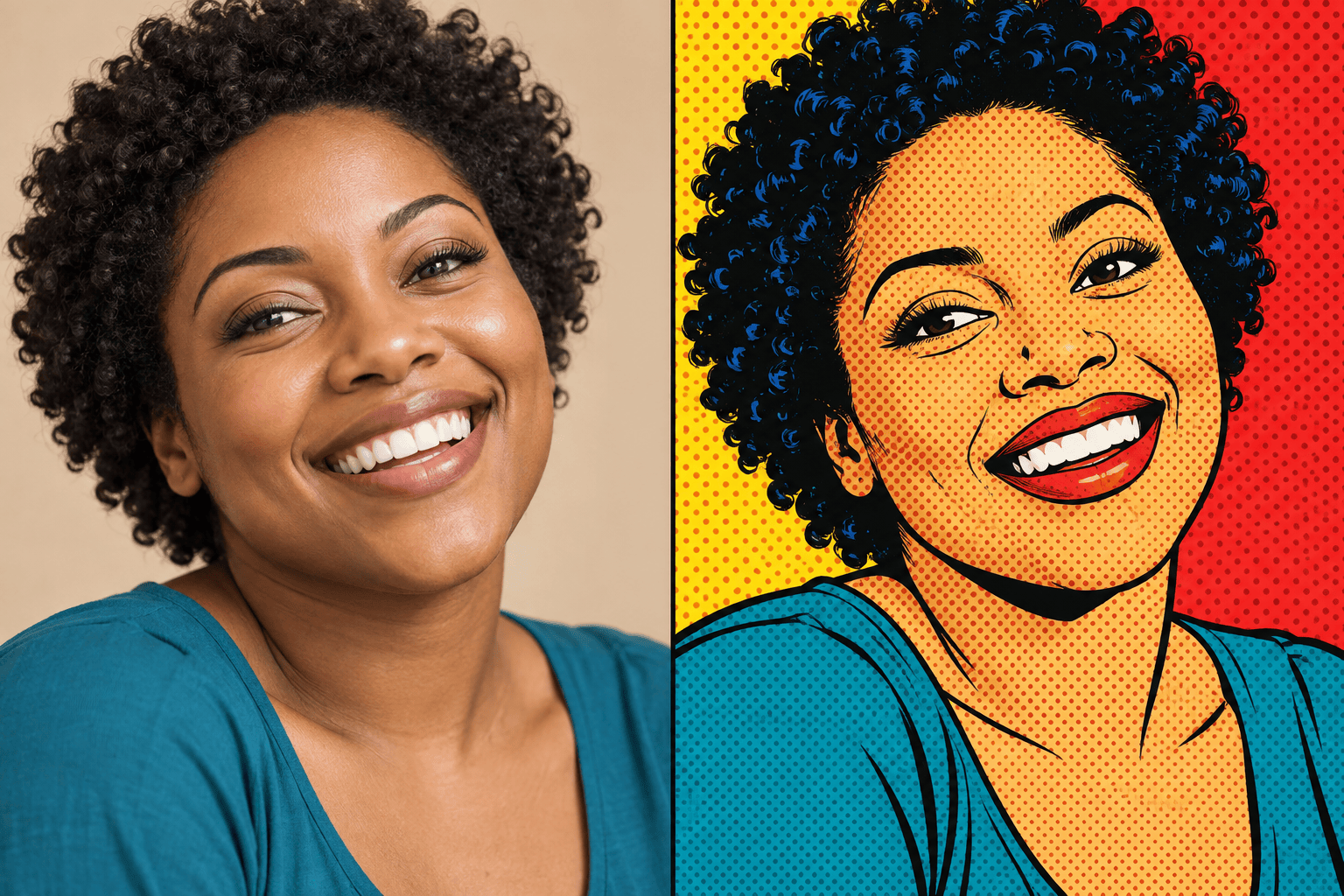 photo to pop art portrait