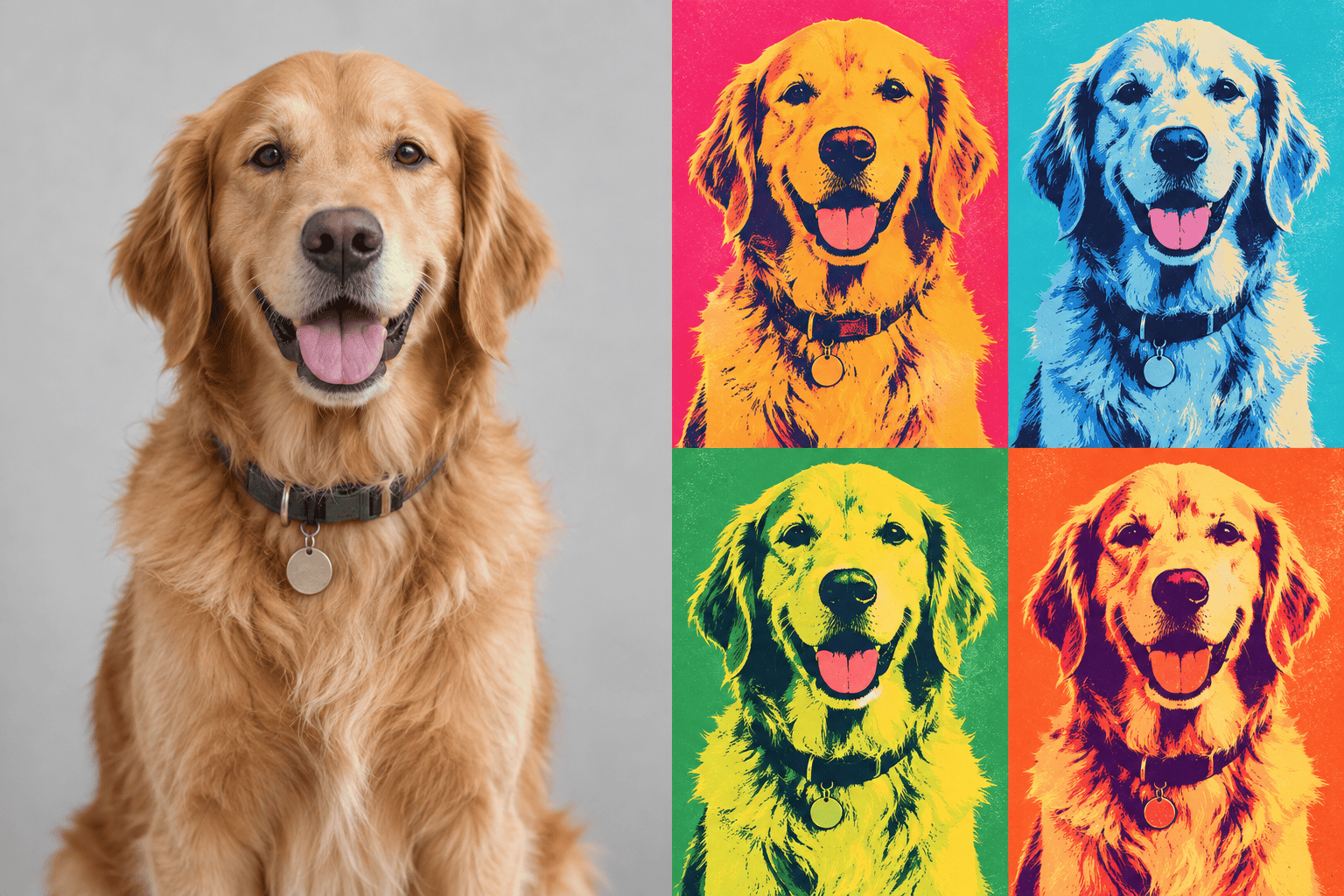 AI pet pop art transformation