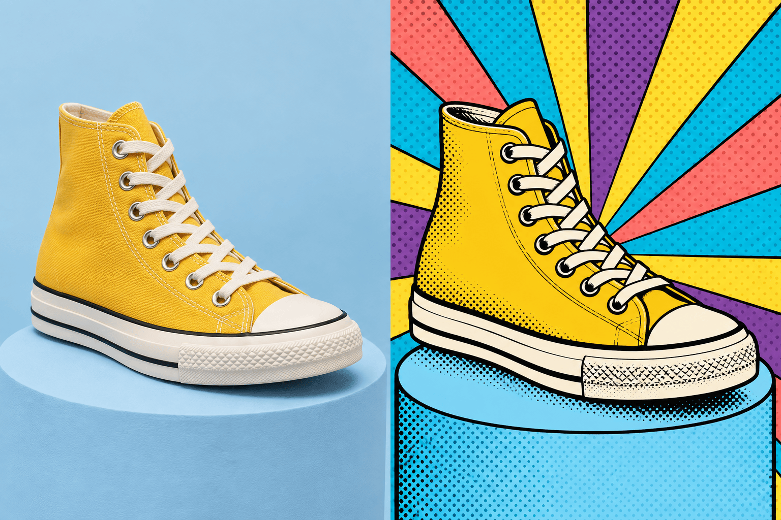 AI pop art product image