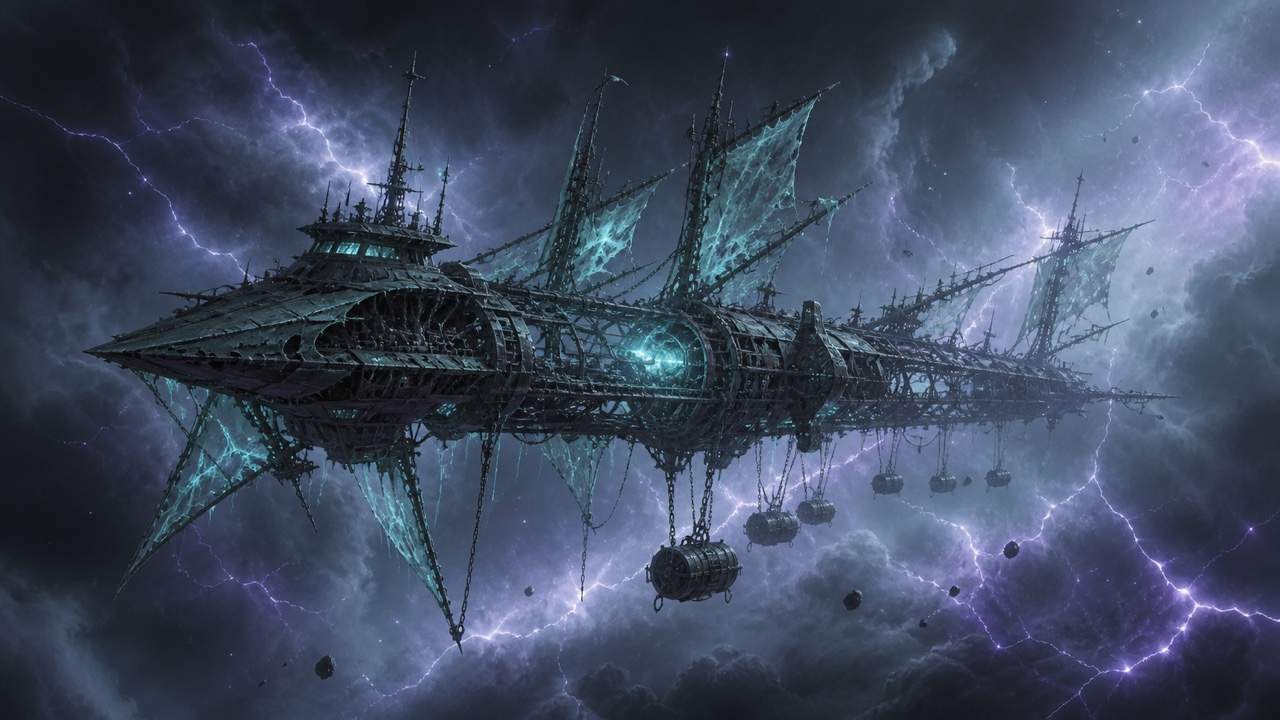 Ghost pirate spaceship art