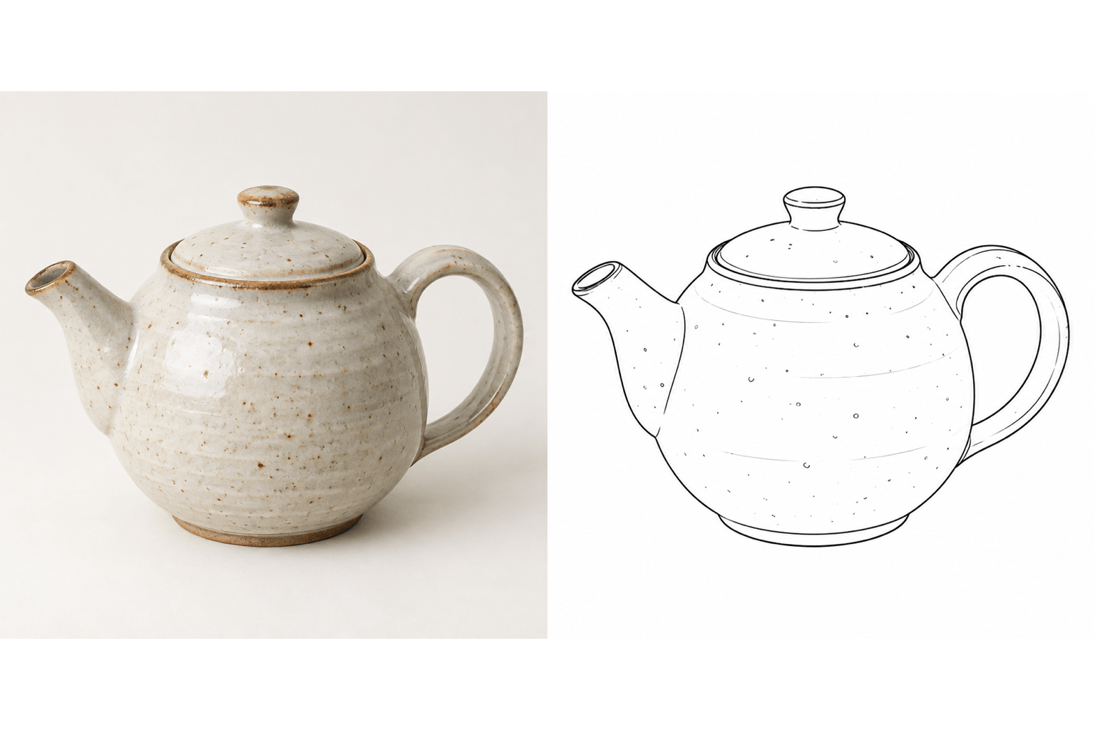 Product photo to line drawing