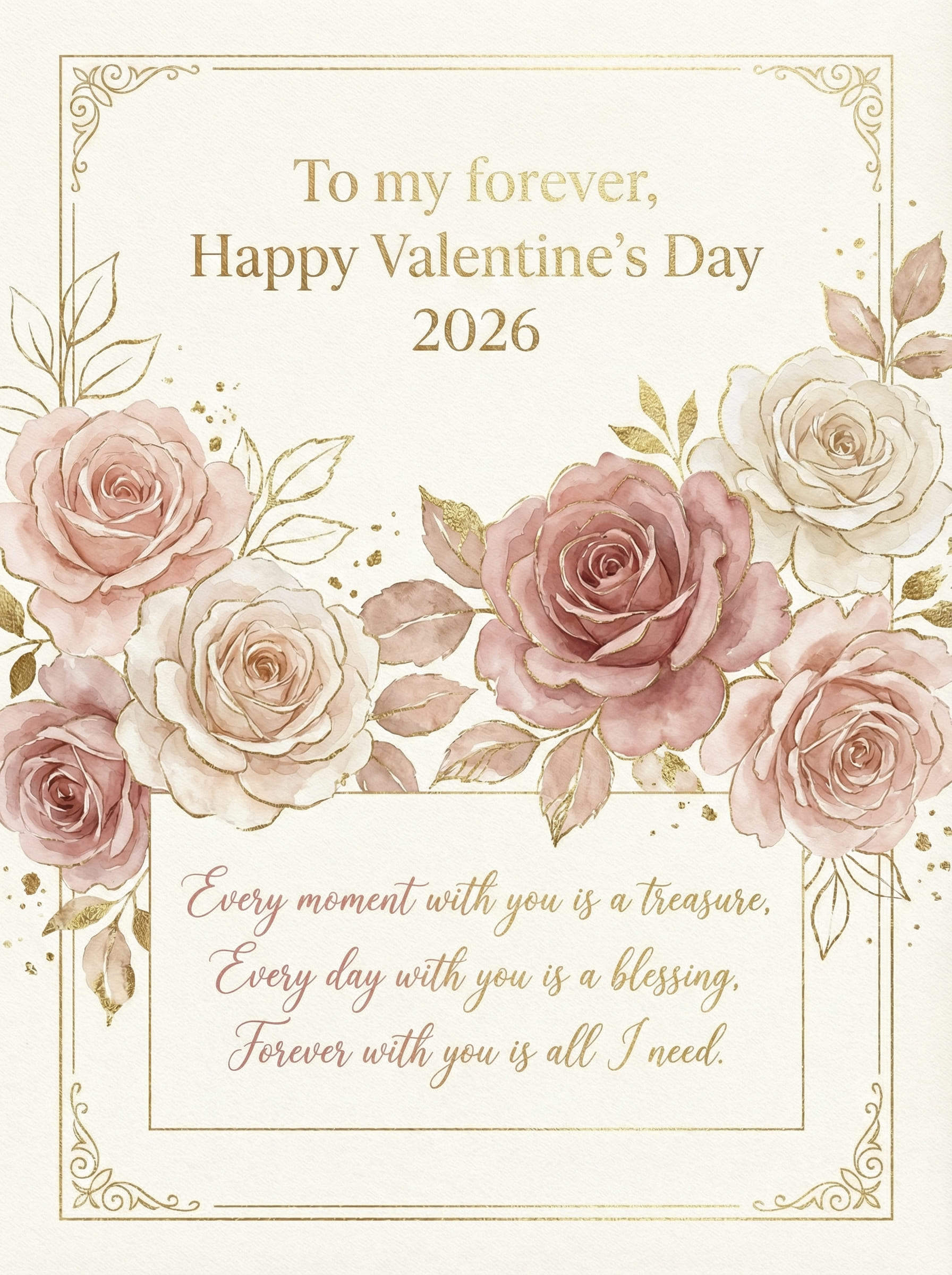 ai generated romantic valentine’s day card for wife