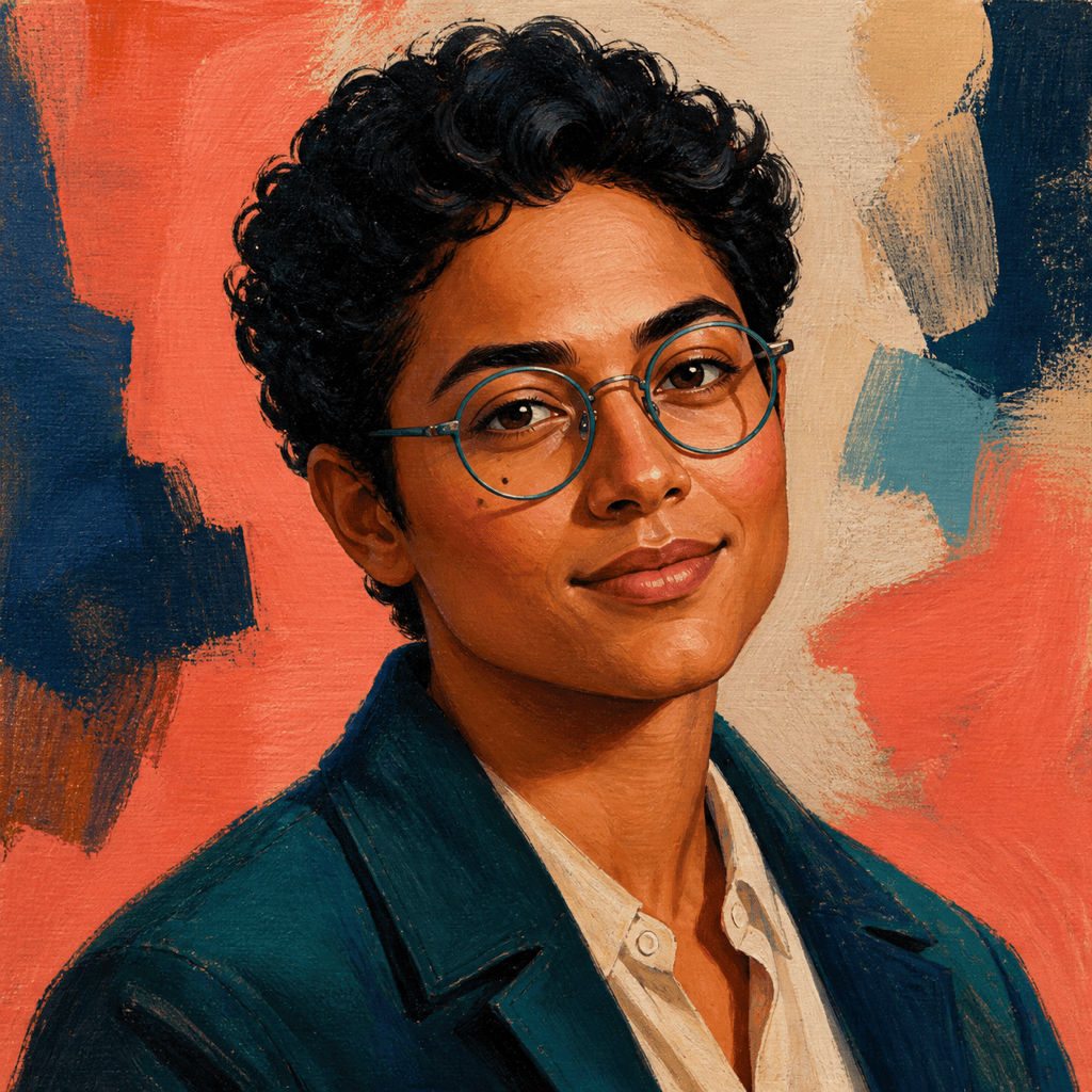 Painterly AI self-portrait