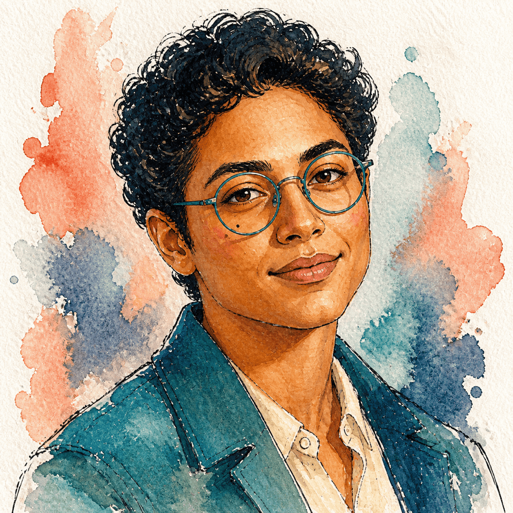 Watercolor AI portrait