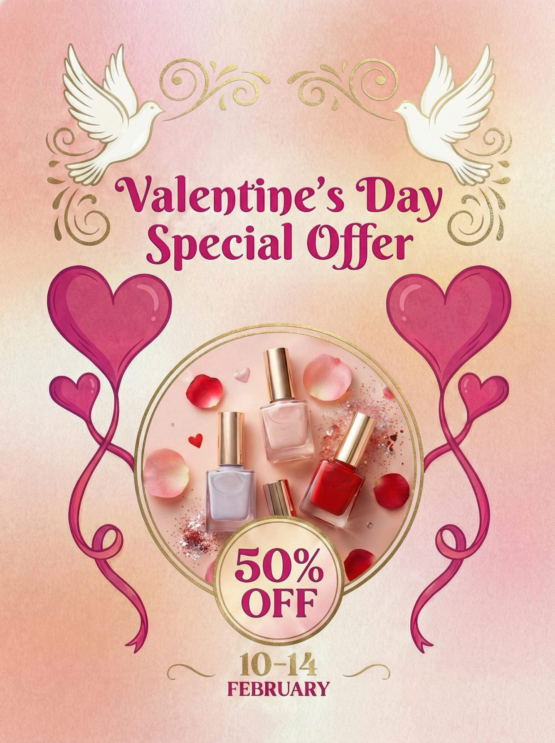 ai generated valentine’s day offer poster