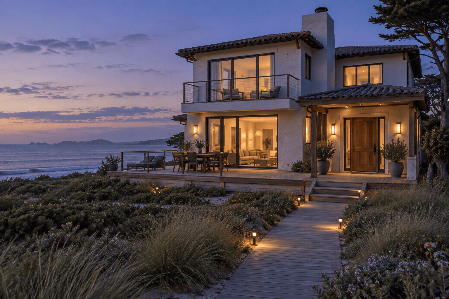 Virtual twilight vacation rental