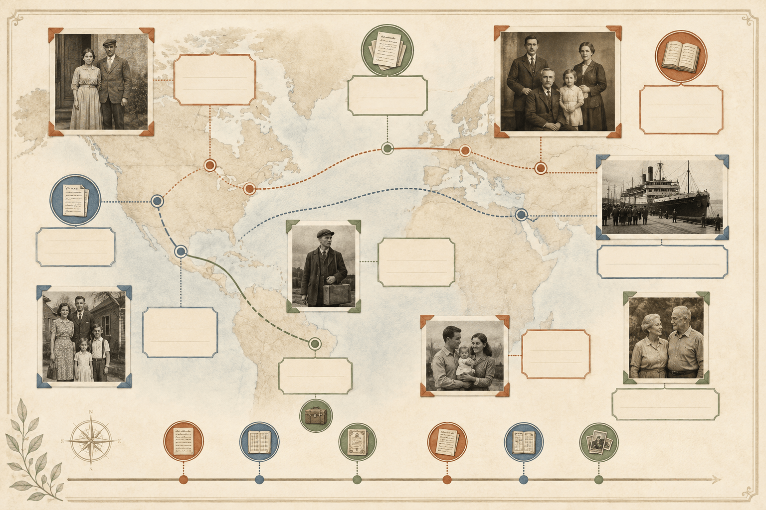 AI heritage migration map
