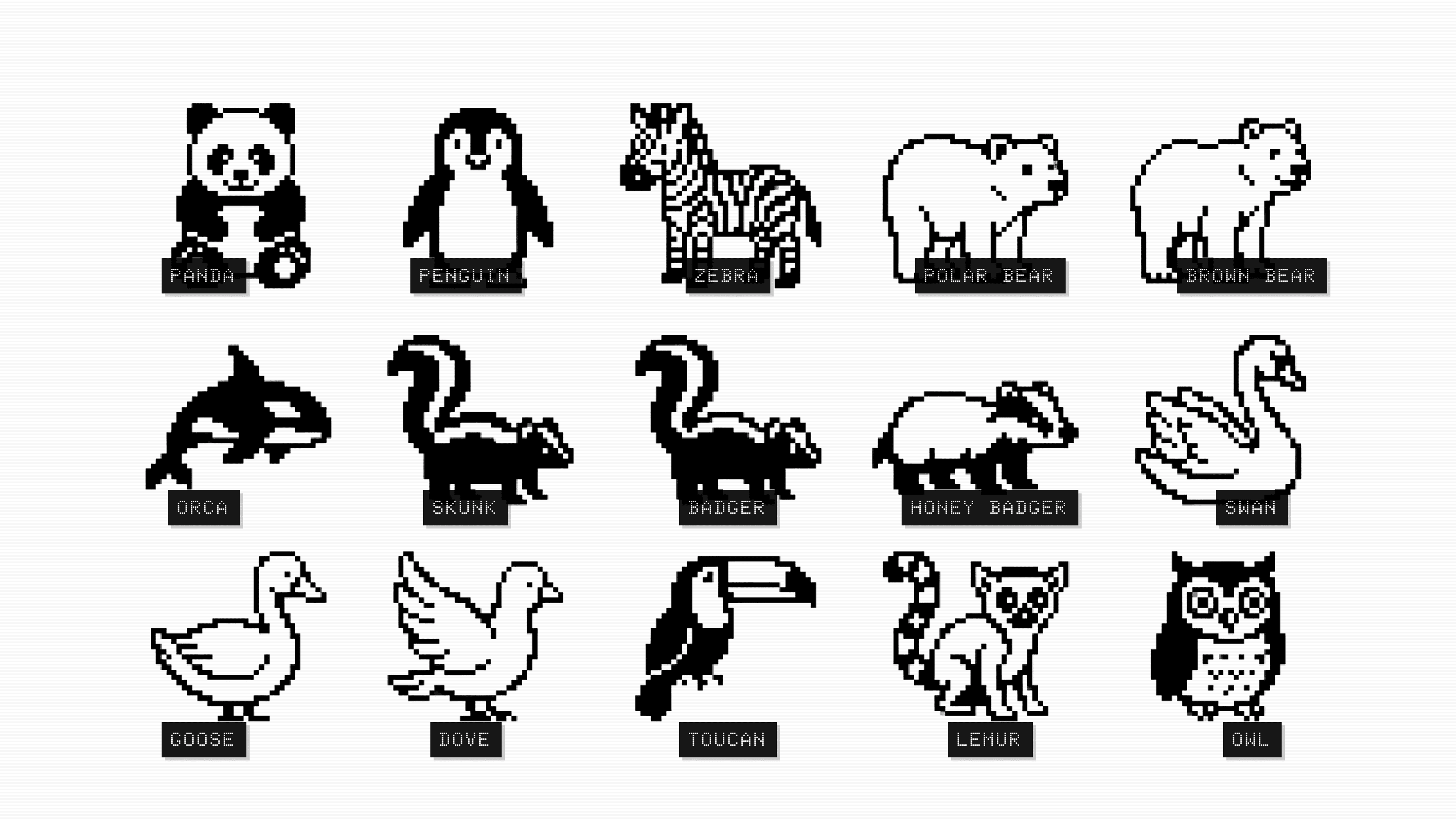 nano banana pro prompt for pixel art animals