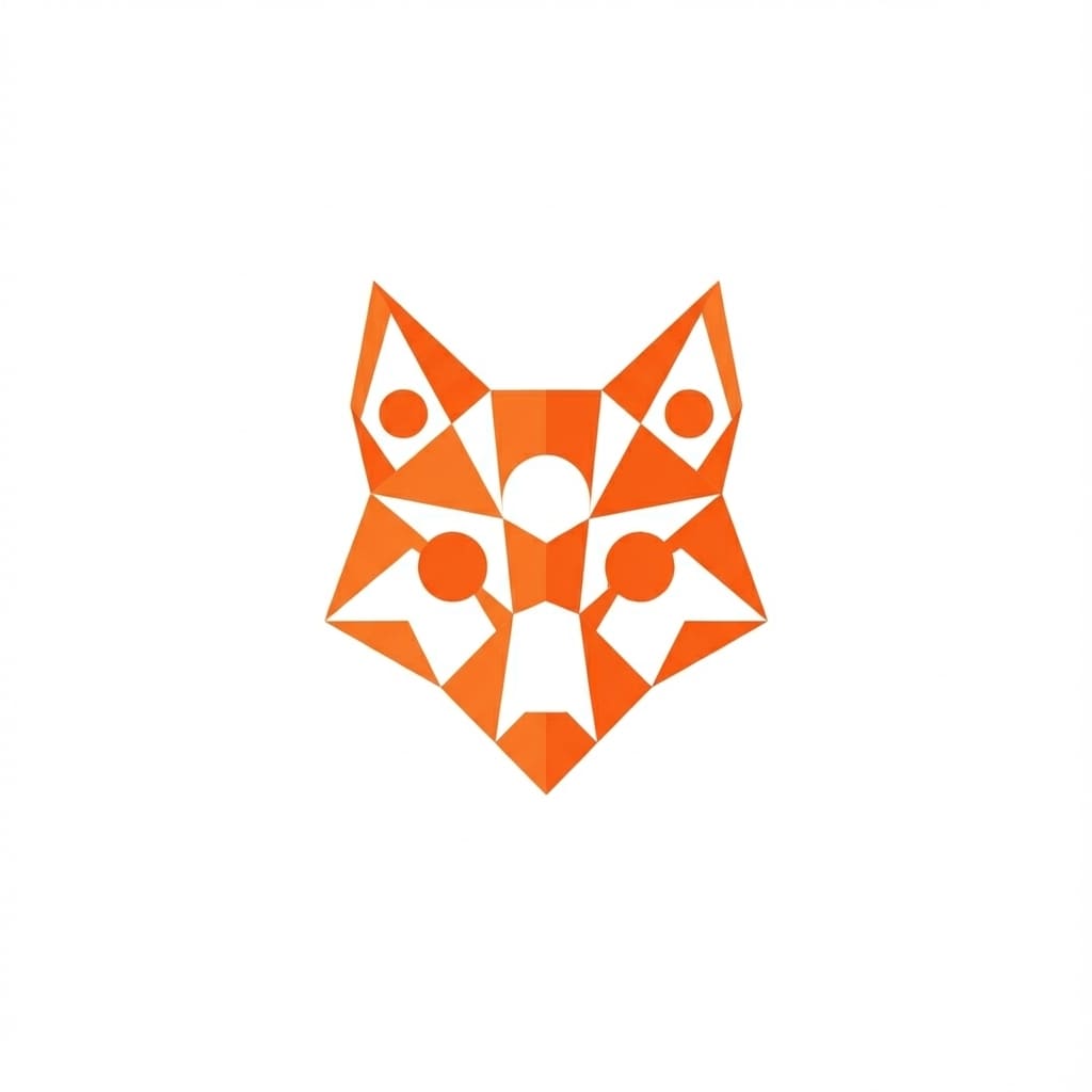 minimalist fox logo vector design using nano banana pro