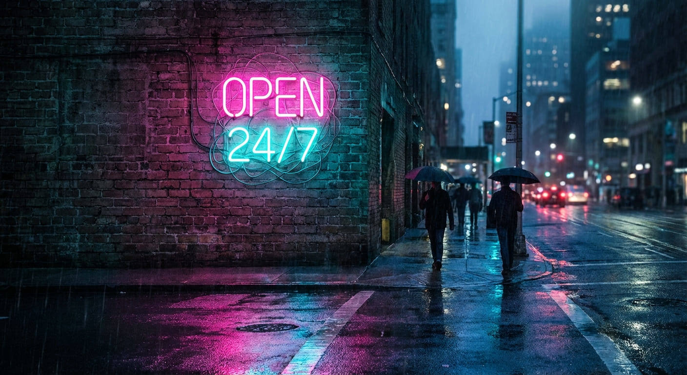 nano banana pro prompt for glowing neon sign on brick wall