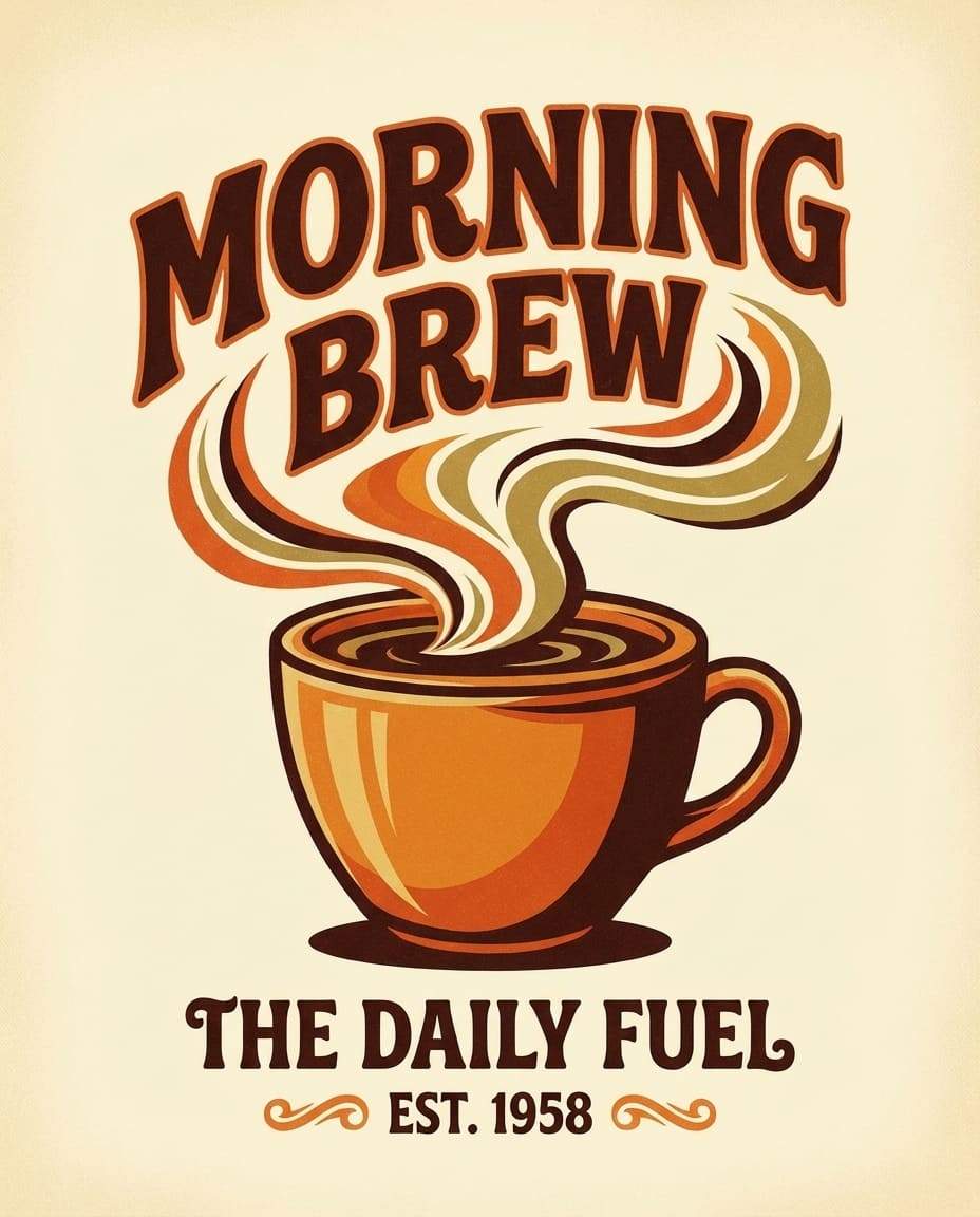 vintage coffee shop poster design with nano banana pro