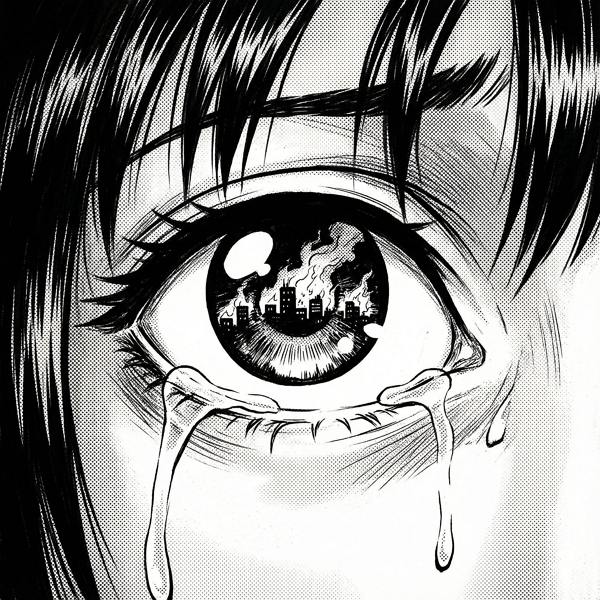 流泪的悲伤动漫眼睛