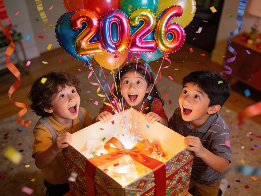Children surprise gift opening 2026