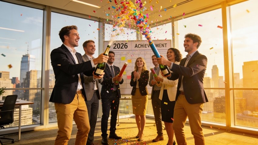 Corporate team success 2026 office