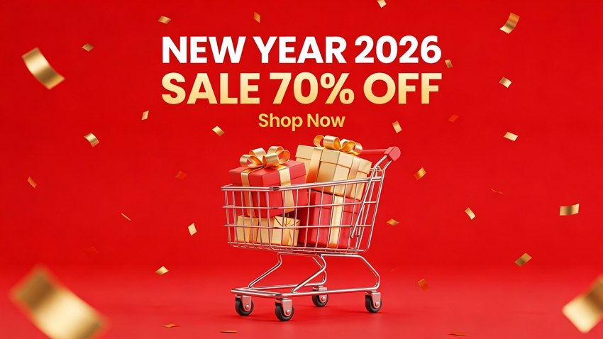 E-commerce sale banner shopping 2026