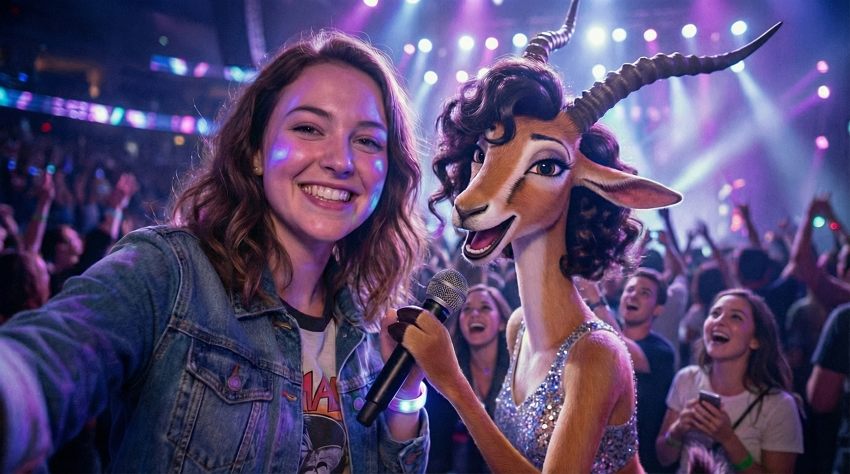 疯狂动物城自拍 ai 照片 夏奇羊演唱会 流行