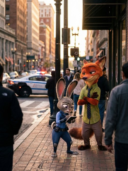 ai 照片 朱迪 尼克 搭档 警察