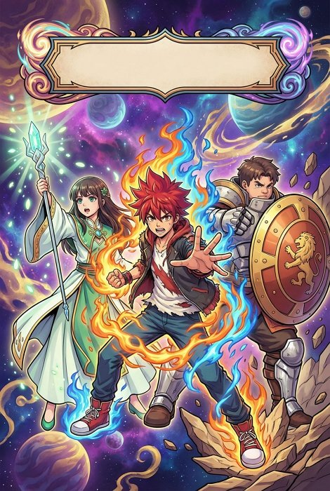 色彩鲜艳的动漫漫画书封面