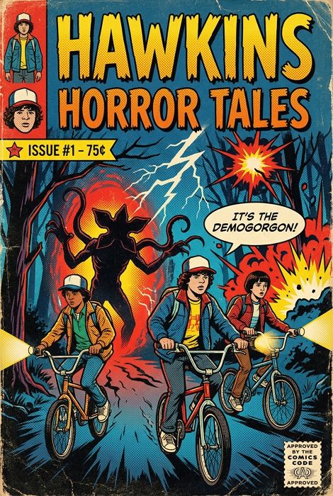 stranger things stranger things comic book cover
