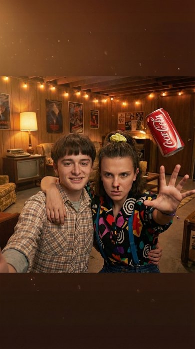 selfie with eleven powers - telekinesis training duo ai portrait