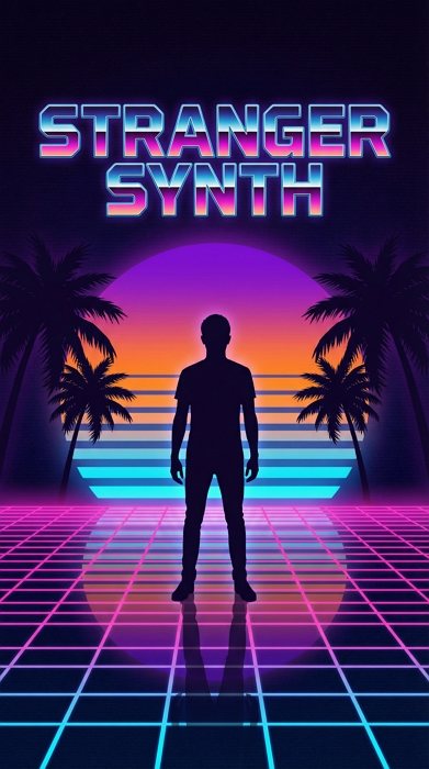 stranger things stranger things neon silhouette synthwave