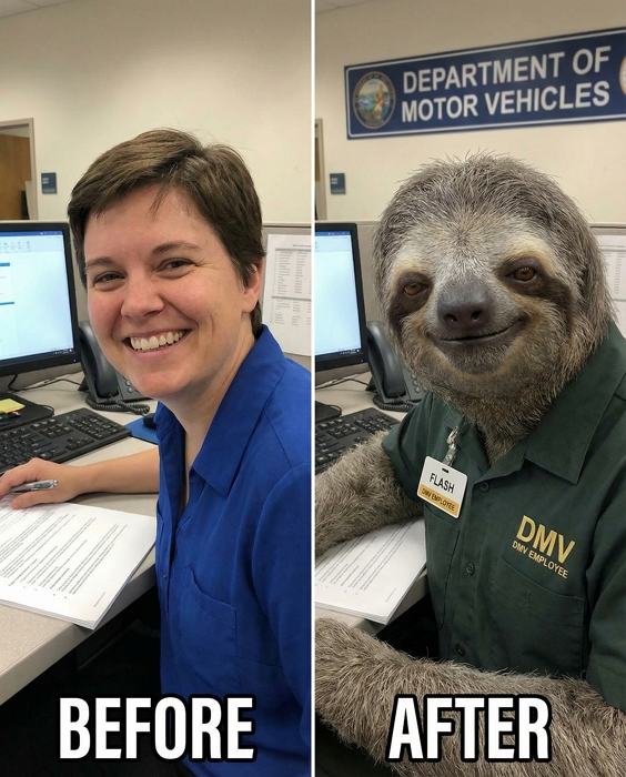 角色 ai 变身 闪电树懒 慢动作