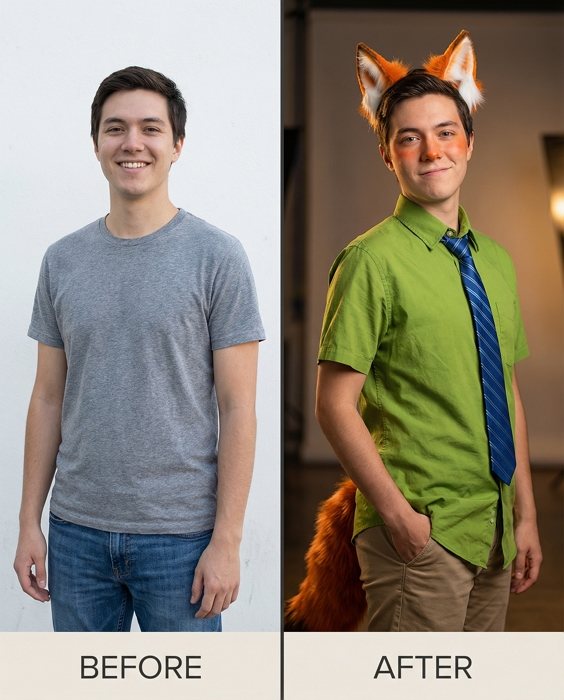 角色 ai 变身 尼克·王尔德 狐狸 转换