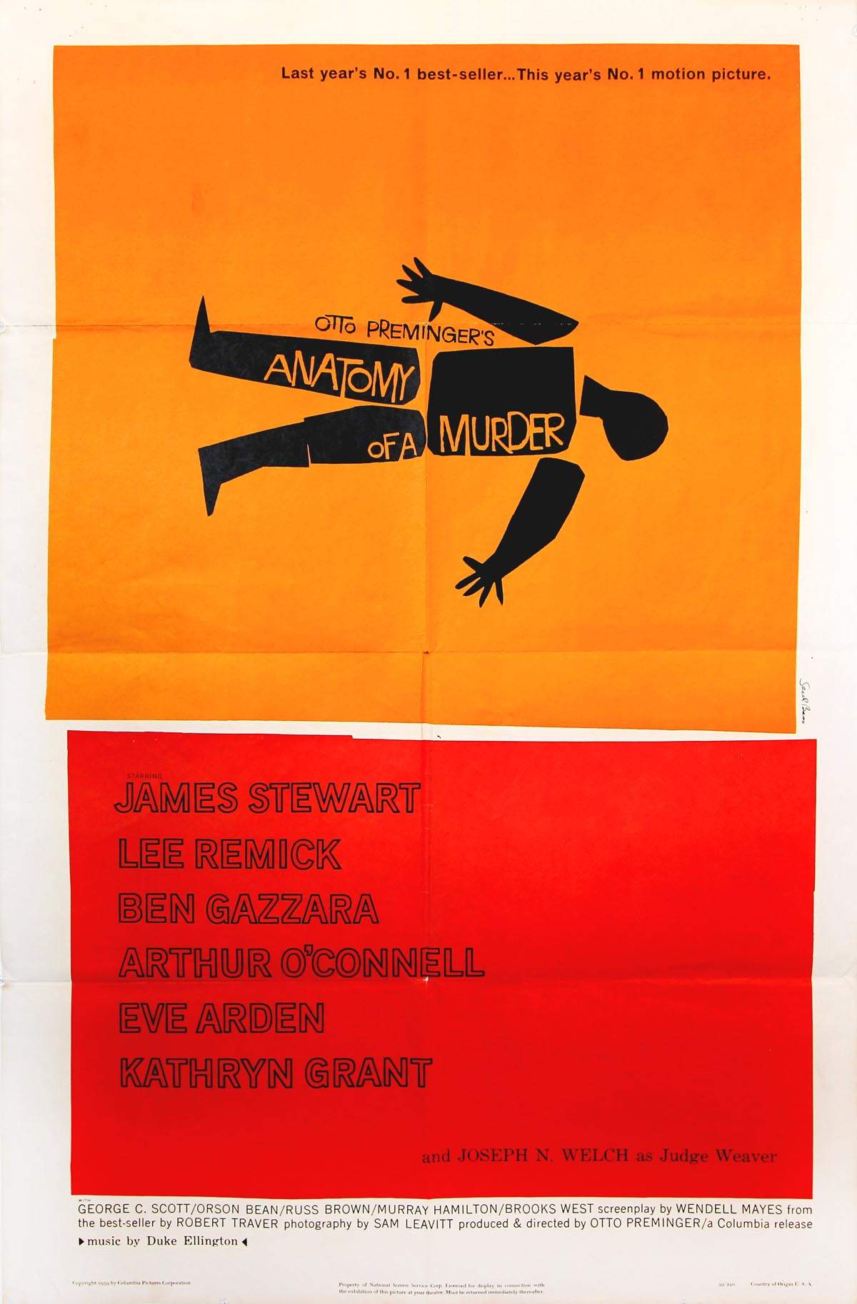 anatomy of a murder poster von saul bass