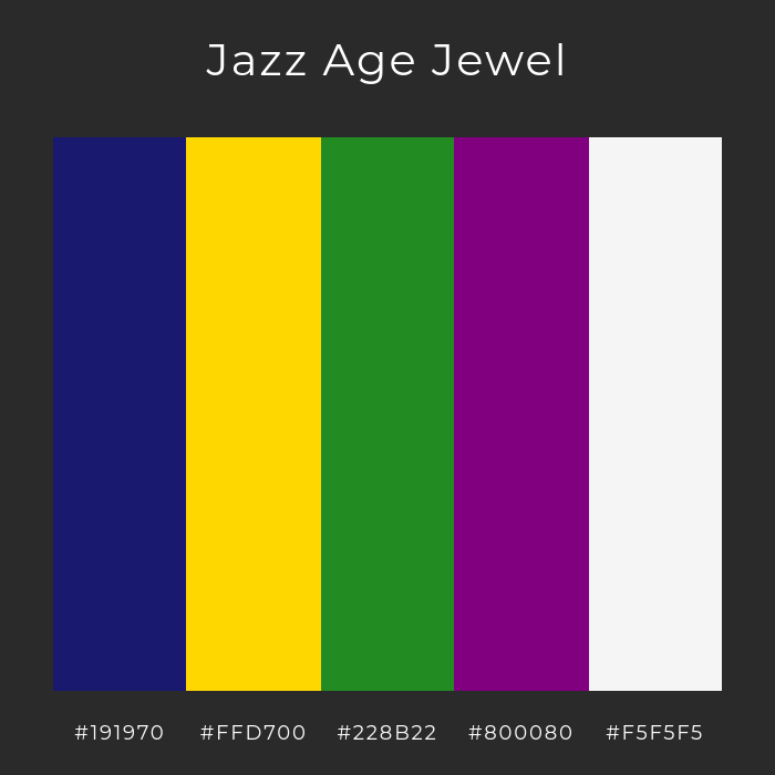 art deco color palette jazz age jewel