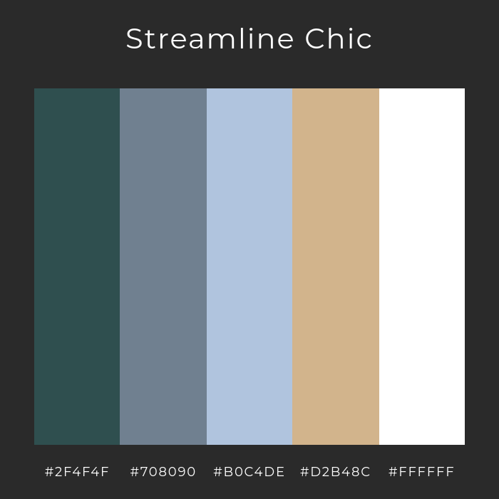 art deco color palette streamline chic