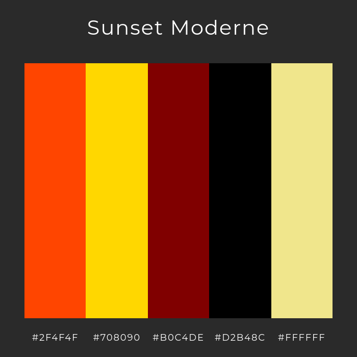 art deco color palette sunset moderne