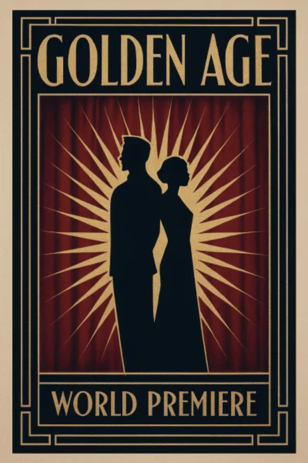 Art Deco style movie poster with geometric design elements
