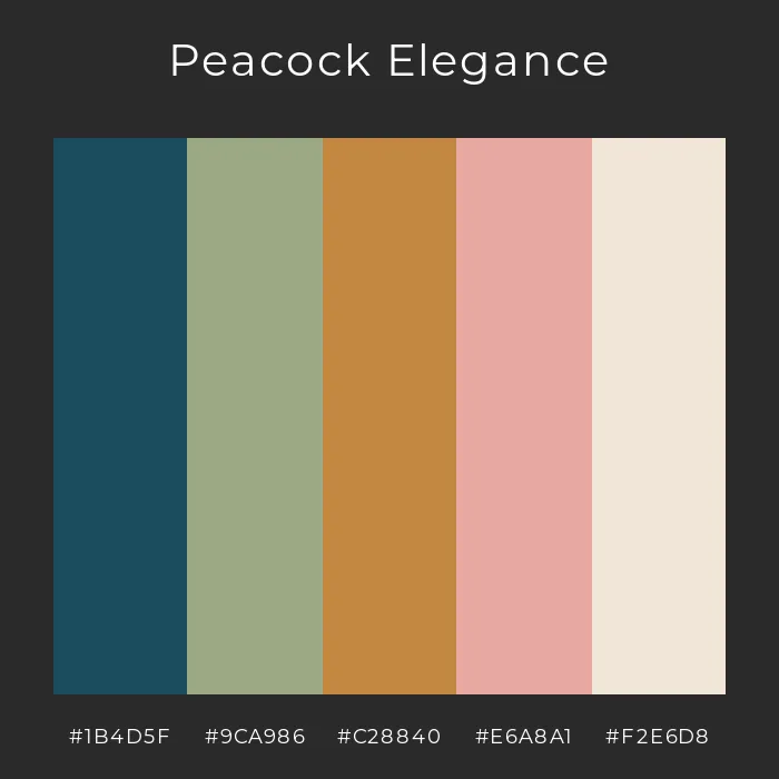peacock elegance color palette