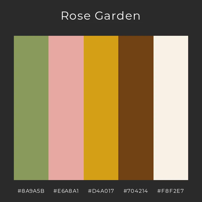 rose garden color palette