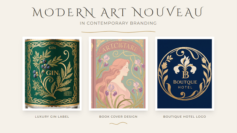 art nouveau in modern graphic design