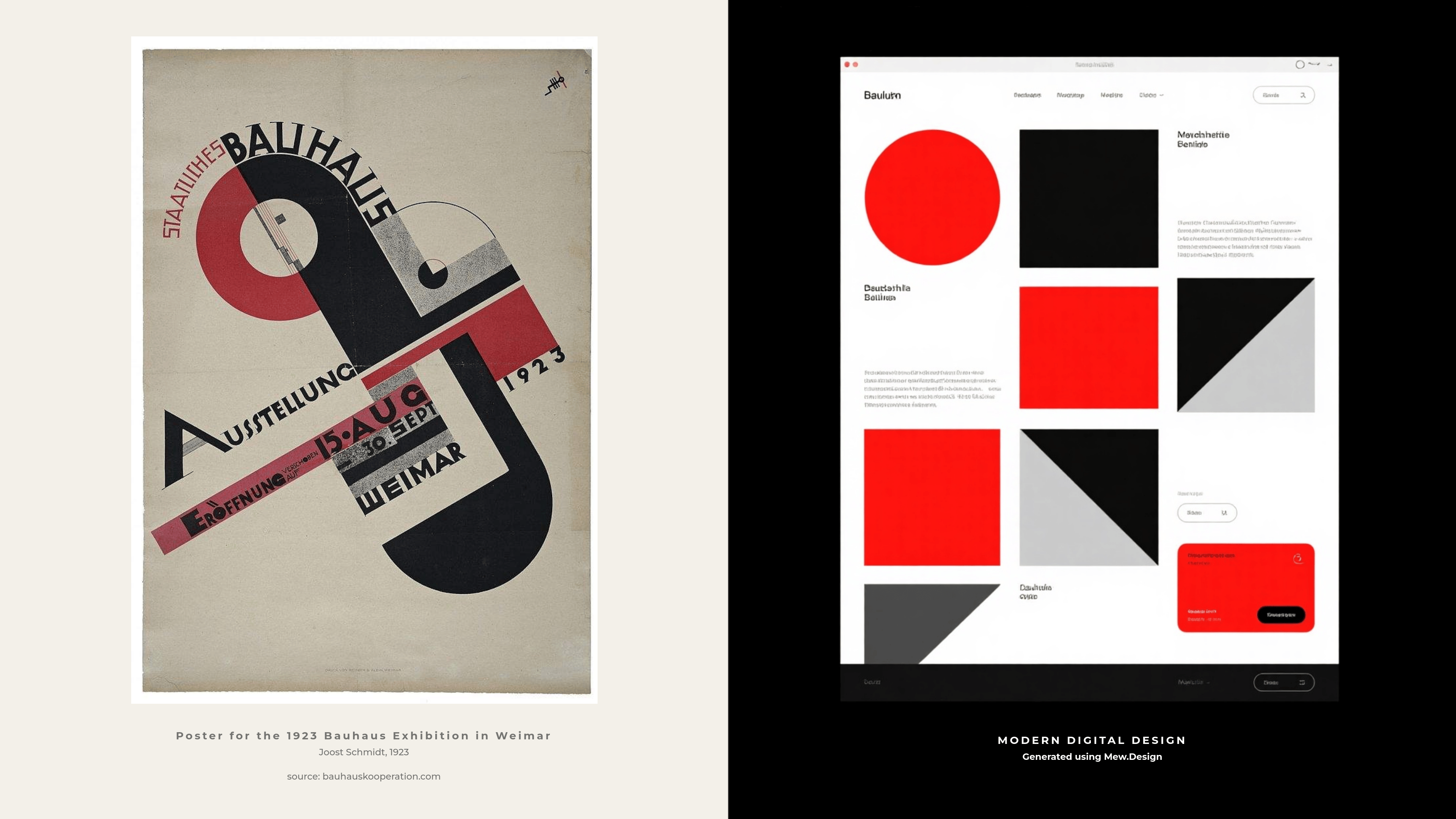 bauhaus poster and modern grid design