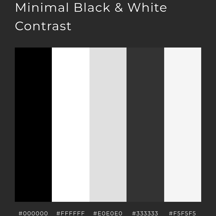bauhaus black white color palette