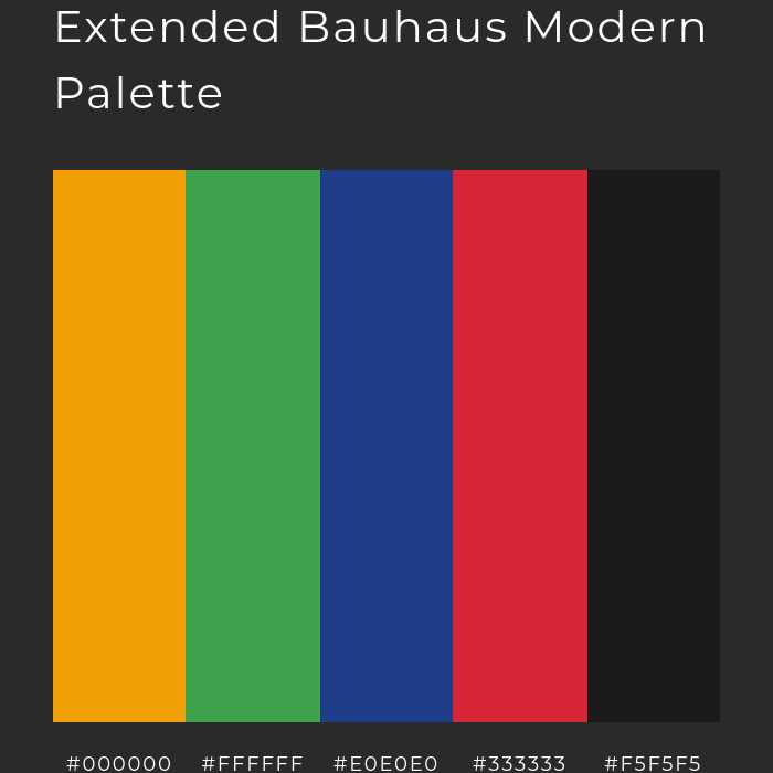 modern bauhaus color palette