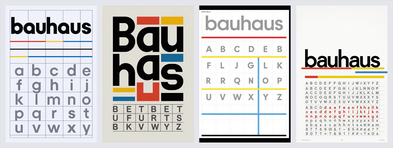 bauhaus typography sans serif universal alphabet