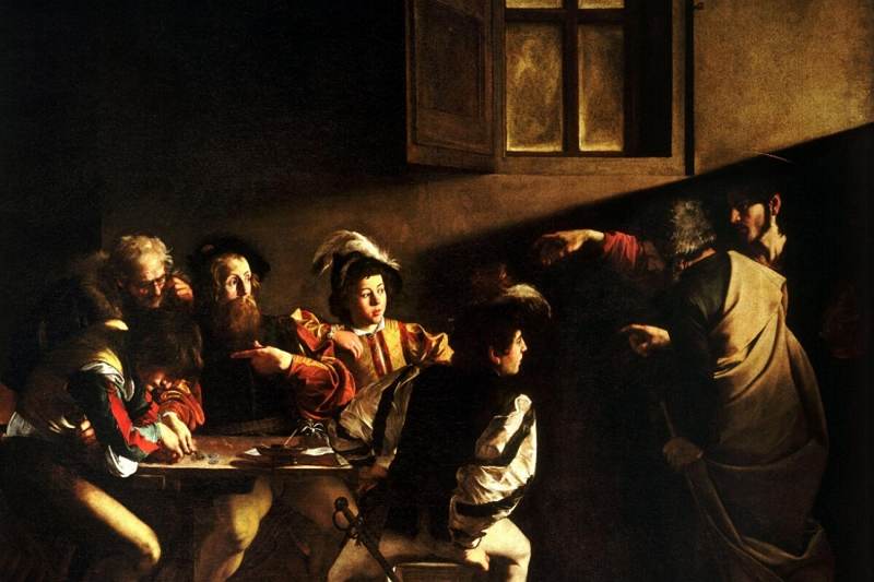 caravaggios calling saint matthew