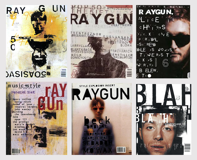 a collage of ray gun magazine covers